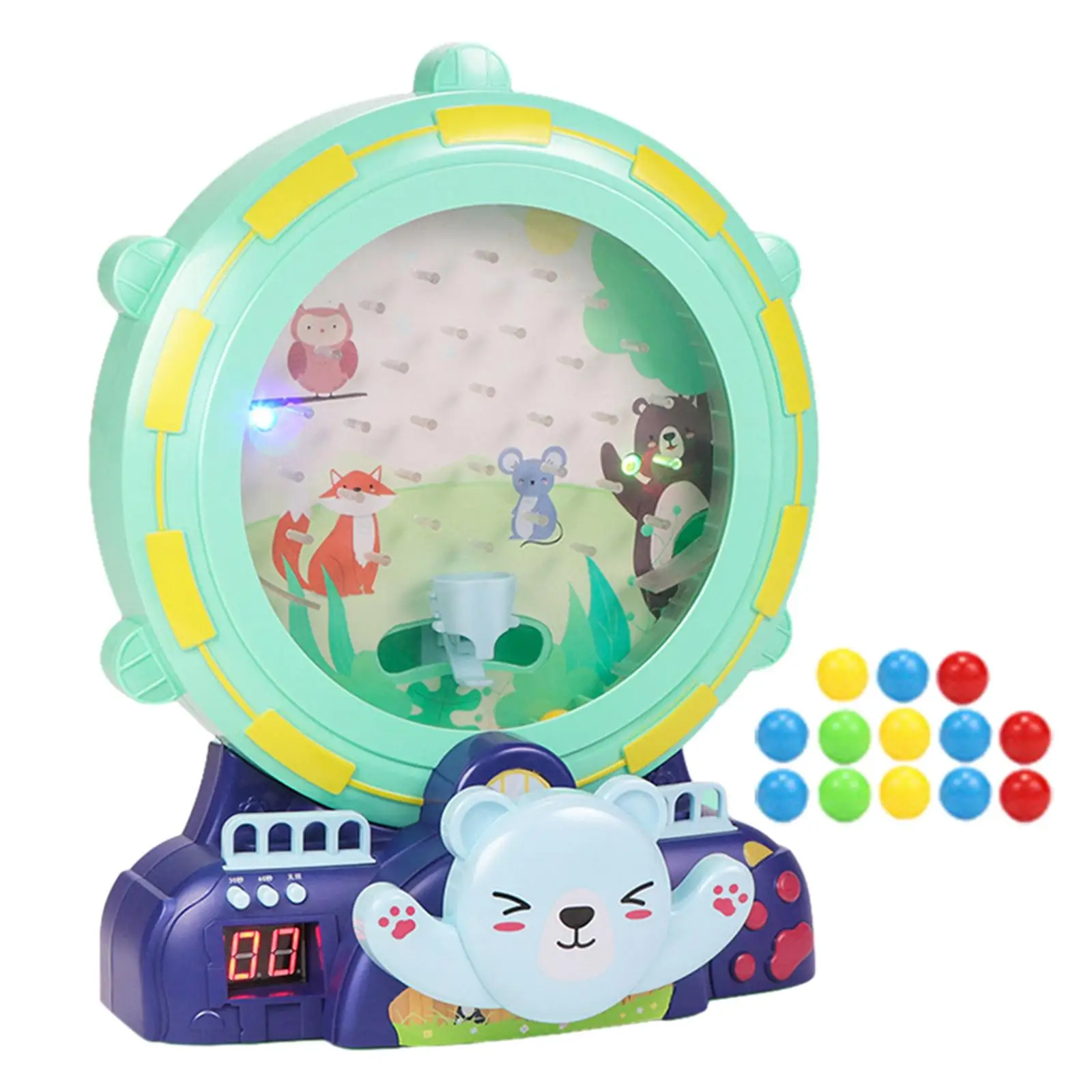 Kids Pick up Bean Machine Interactive Attention Educational Electronic Pinball Machine for Party Birthday Home Gift Preschool