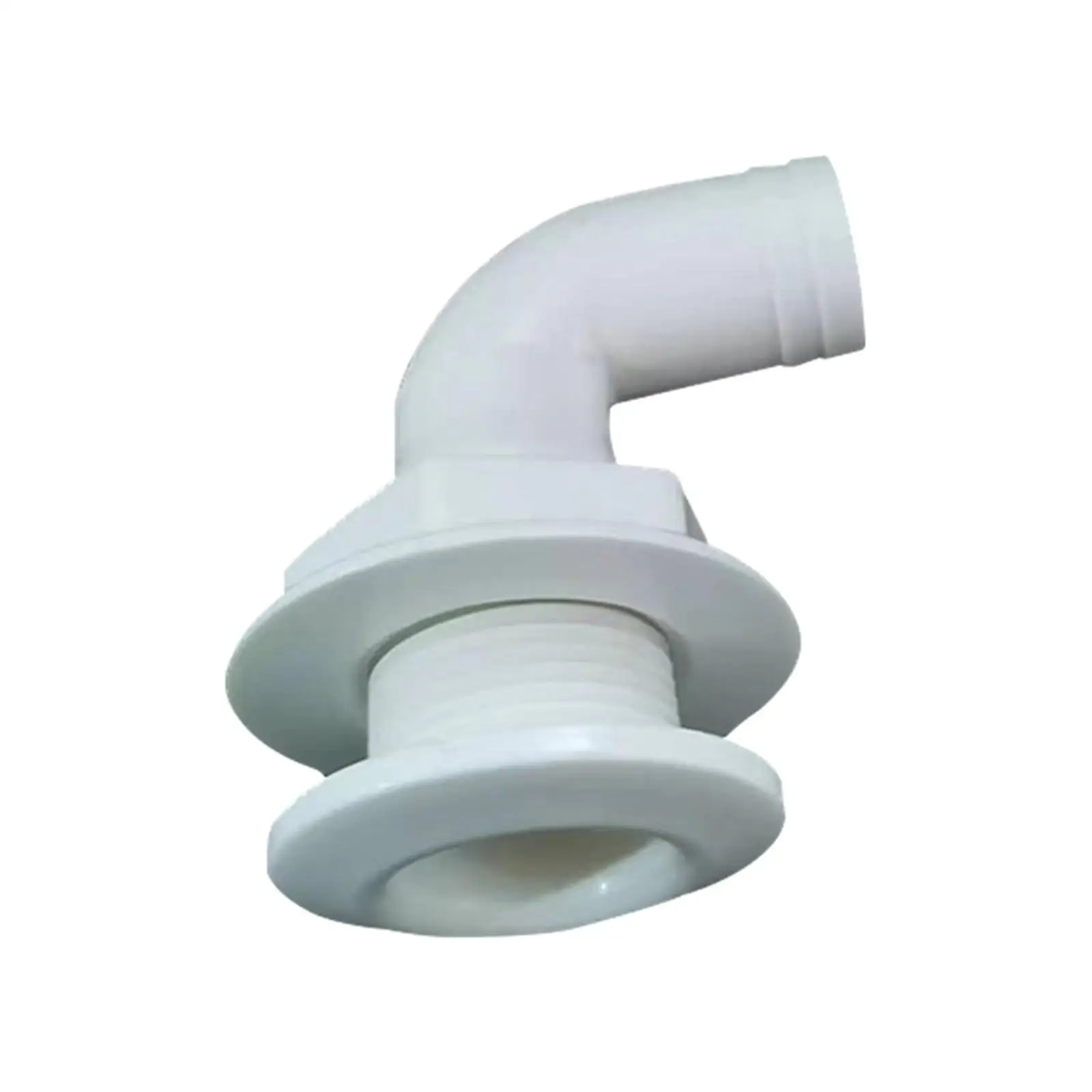 90 Degree thru Hull Fitting PP Boat Plumbing Fittings for Convenient Installation Durable Stable Repairing Accessory Replacement