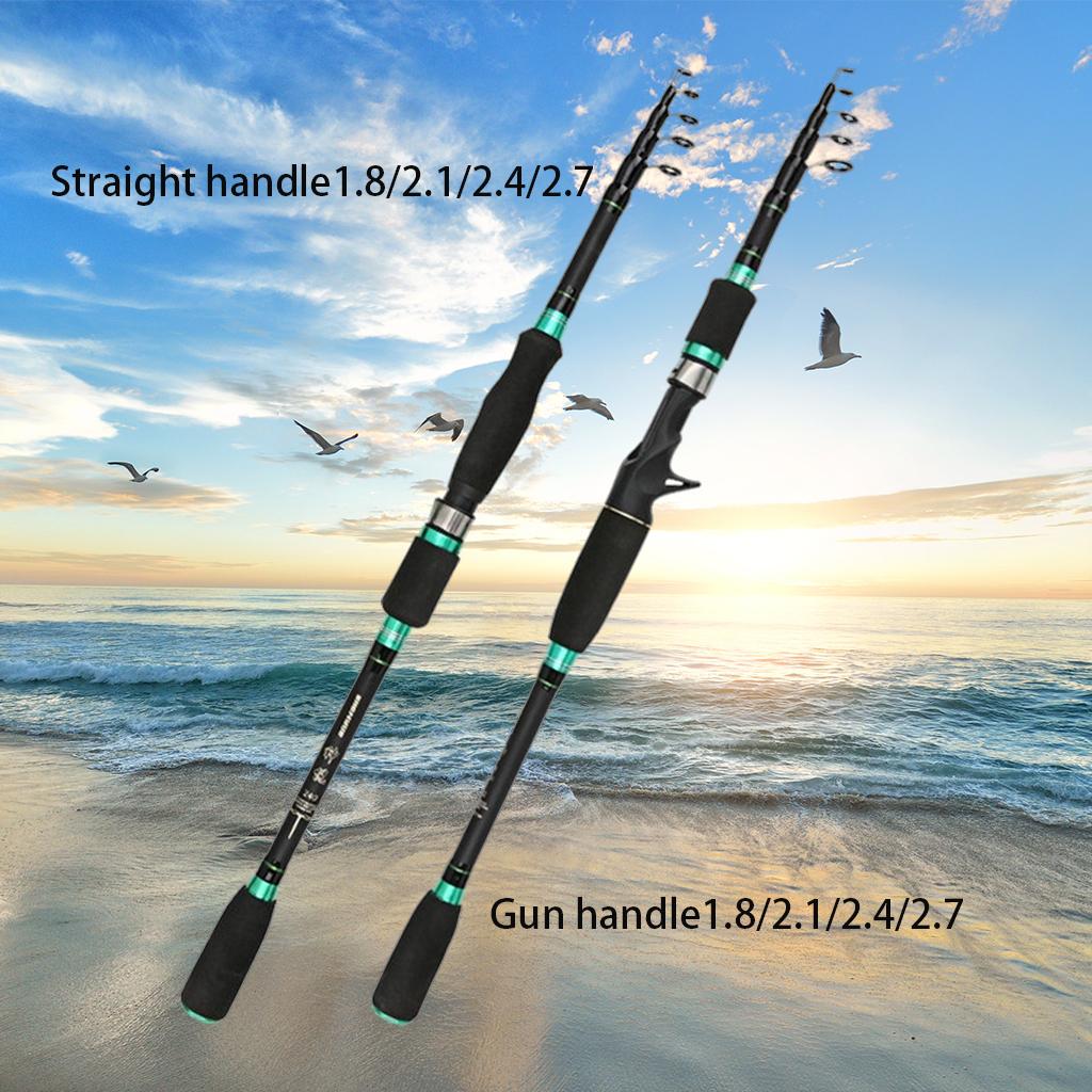 Collapsible Fishing Rod Freshwater Saltwater Telescopic Travel Pole Tools