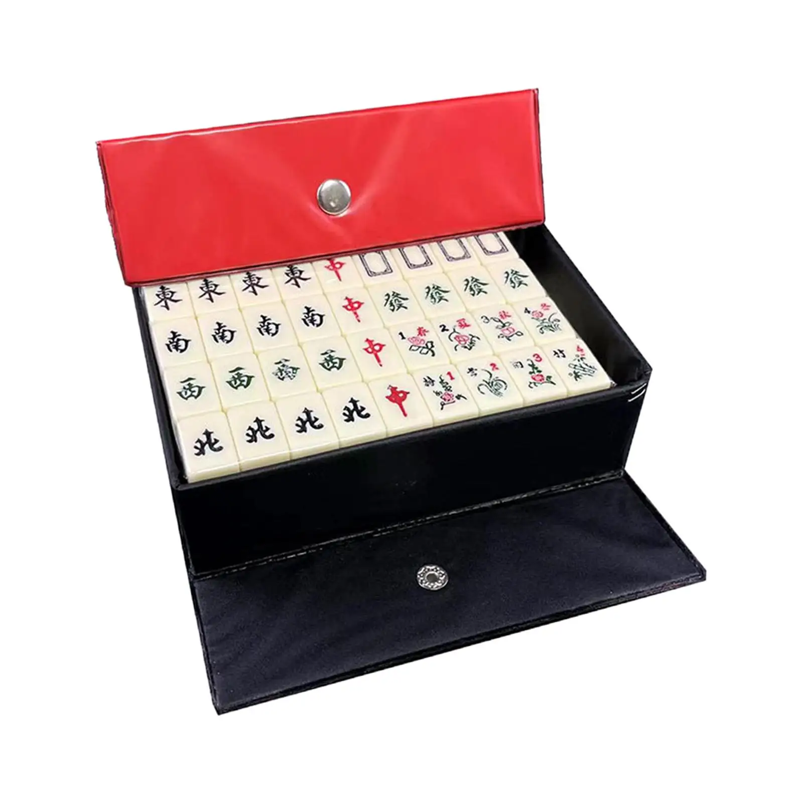 Chinese Mahjong Game Set with Carrying Case Table Game for Chinese Game Play