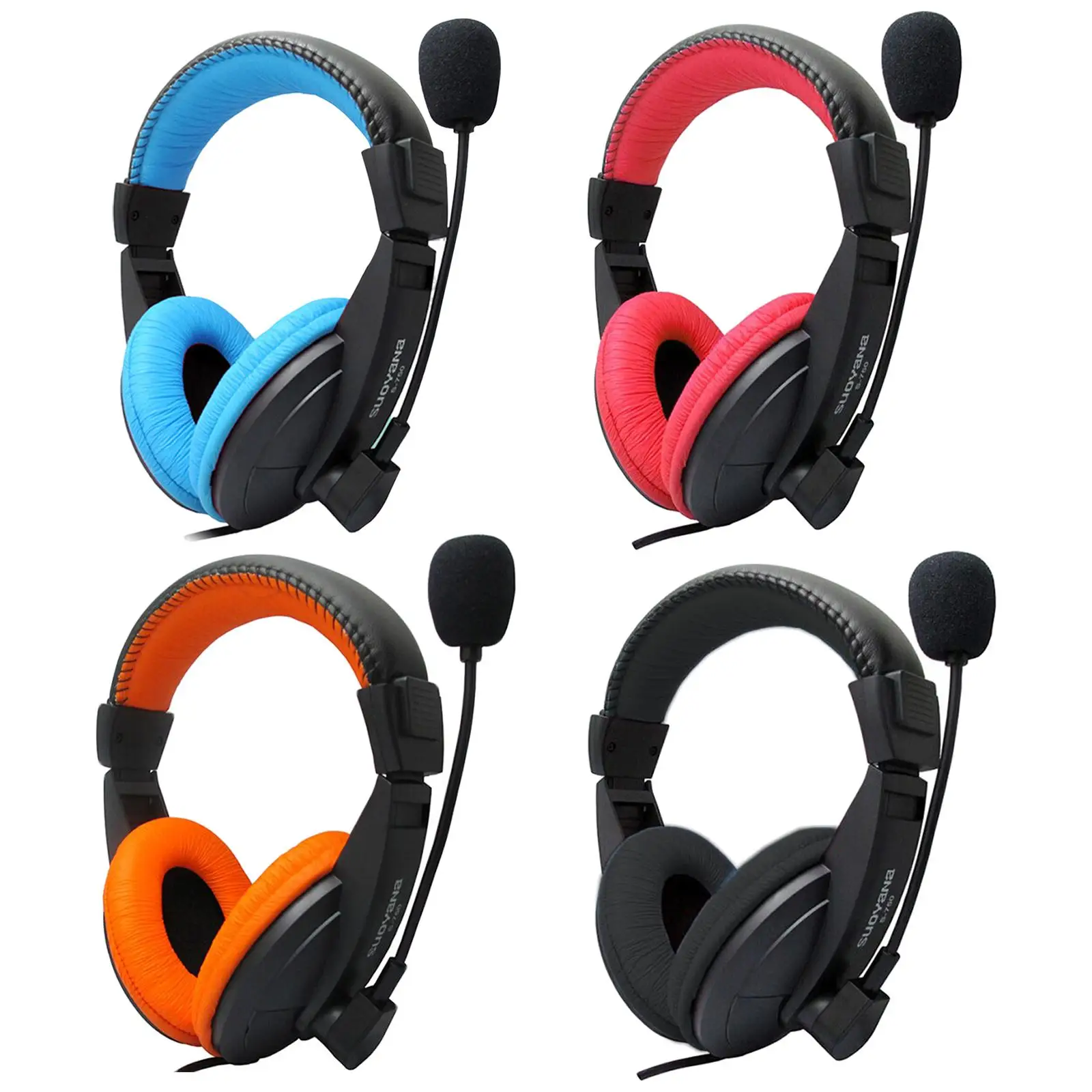 Wired Over-Ear Gaming Headset Comfortable Lightweight for Laptop PC Home