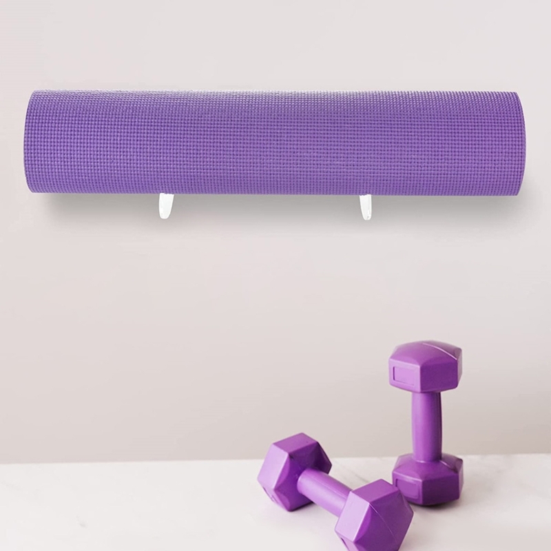 Description Picture 6 of item652D Yoga Mat Hanging Rack Wall Mounted Foam Rollers Holder for Home, Small Studio