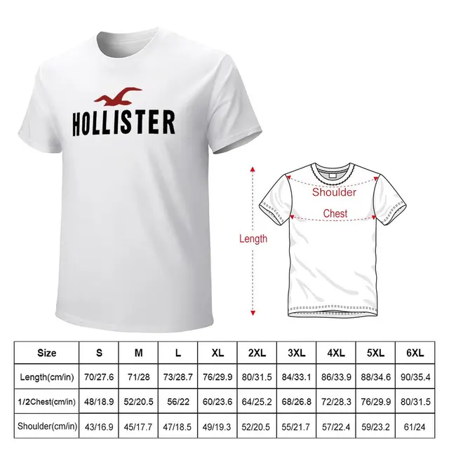 Hollister T-shirt clássico camisetas pretas para homens mens