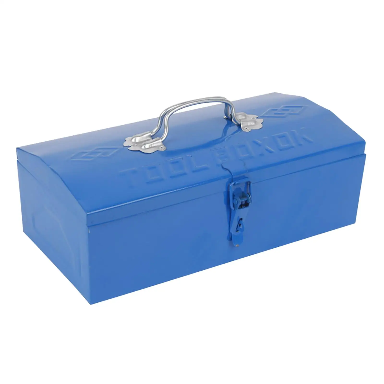 Repair Tool Storage Box Heavy Duty Latch Closure with Folding Handle Multipurpose Large Capacity Metal Tool Box for Garage Home