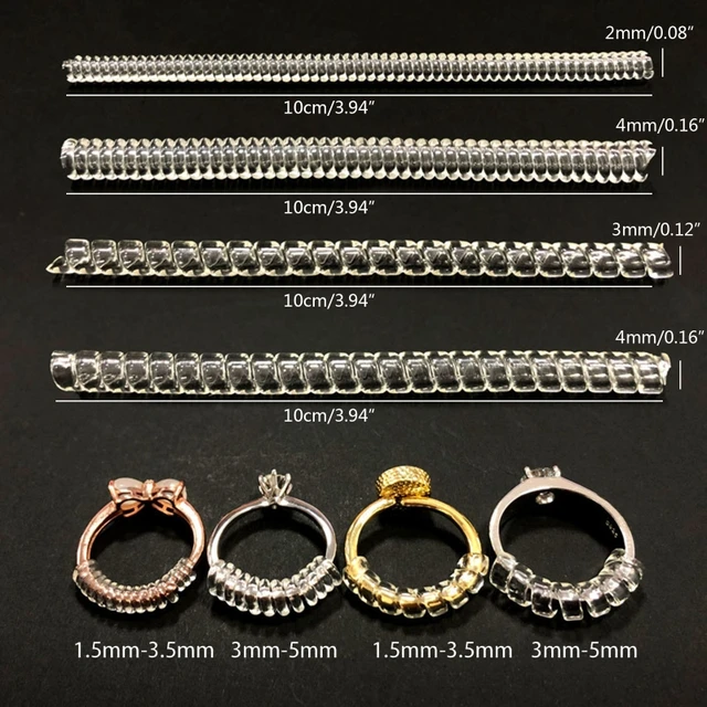 16Pcs/Set Transparent Resizer Reducer Guard to Make Jewelry Smaller  Invisible Ring Size Adjuster for Loose Ring