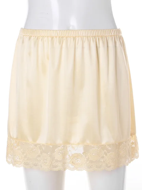 New Underskirt Modal Female Half Length Skirt Lace Slip Innerwear Short  Skirt Women Half Slip Dress Petticoat HB122