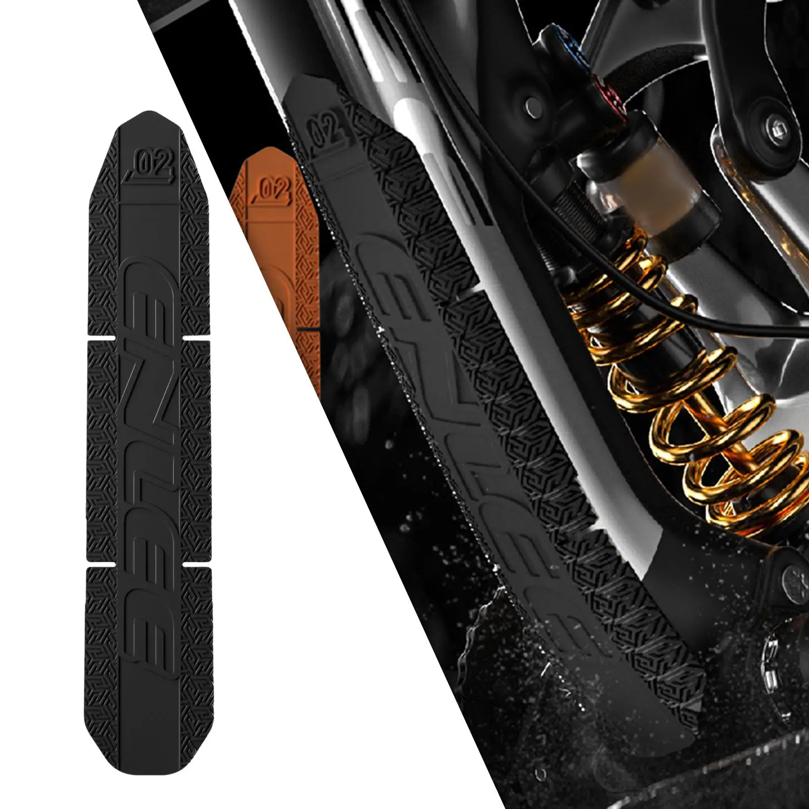 MTB Mountain Bike Down Tube Frame Protector Anti Scratch Protection Anti Collision Sticker Protective Film Decal Black Universal