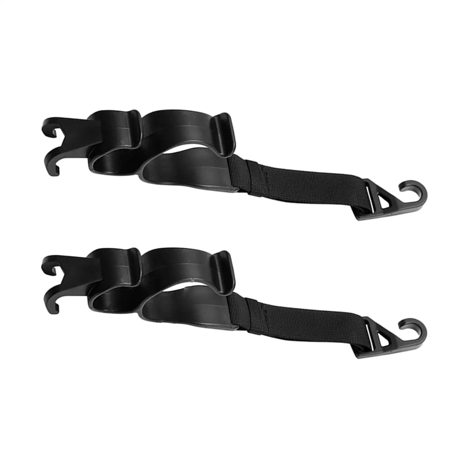 2x Car Seat Headrest Hooks Durable Three hooks for Hats Umbrellas