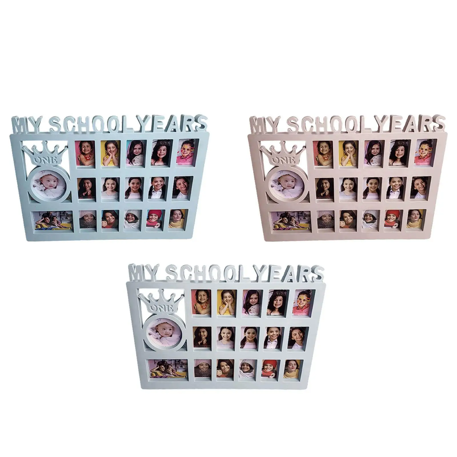 Novelty School Days Graduation Frame School Years Photo Collage Student Keepsake Picture Frame Kids Picture Frame for Students