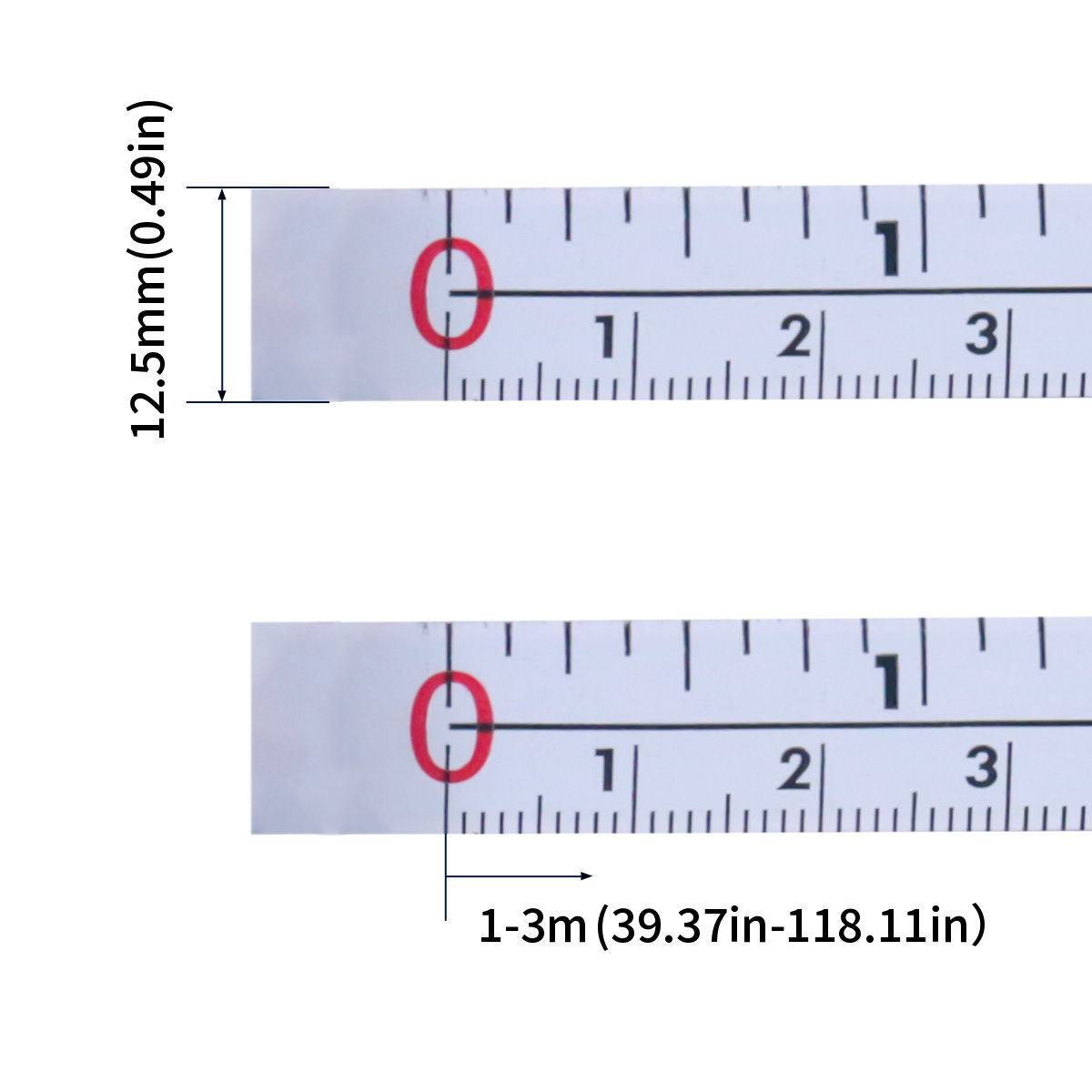Zoll & metrisches selbst klebendes Klebeband 1-3m Maß Stahl Gehrung ssäge Skala Gehrung schienen lineal für Fräser Tisch kreissäge T-Spur Holz bearbeitung – Detail 3
