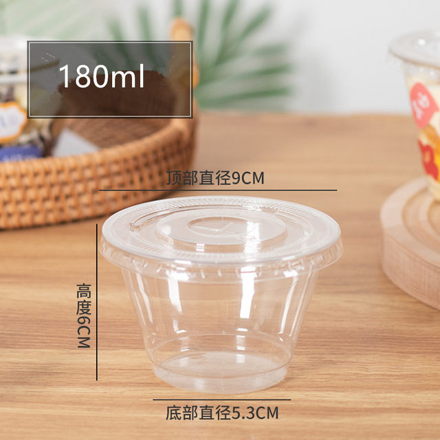 100pcs High quality transparent disposable pudding cup mini sauce packaging  cups party favor ice cream plastic cups with lid - AliExpress