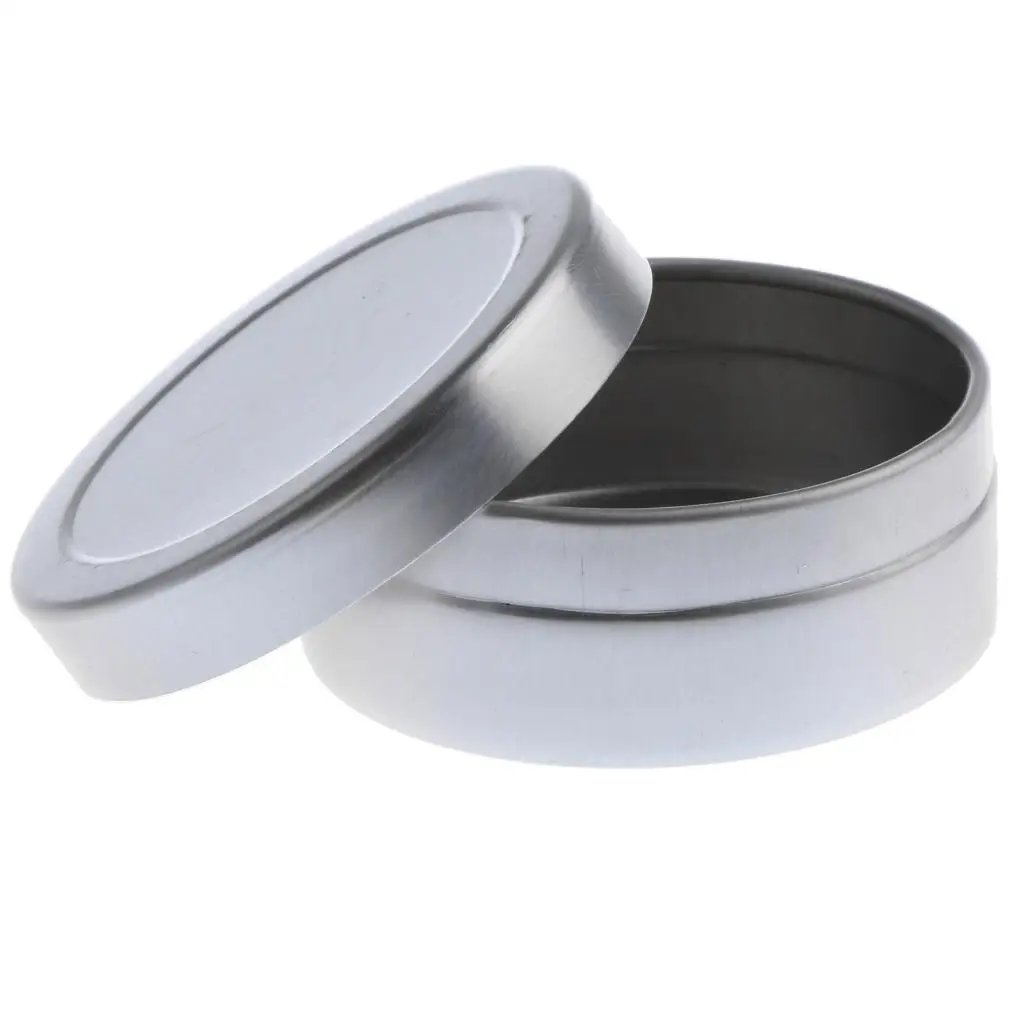 10 Pieces 10g Empty Round Aluminum Tin Storage Jar Cosmetics   Screw Top Lids   Salves