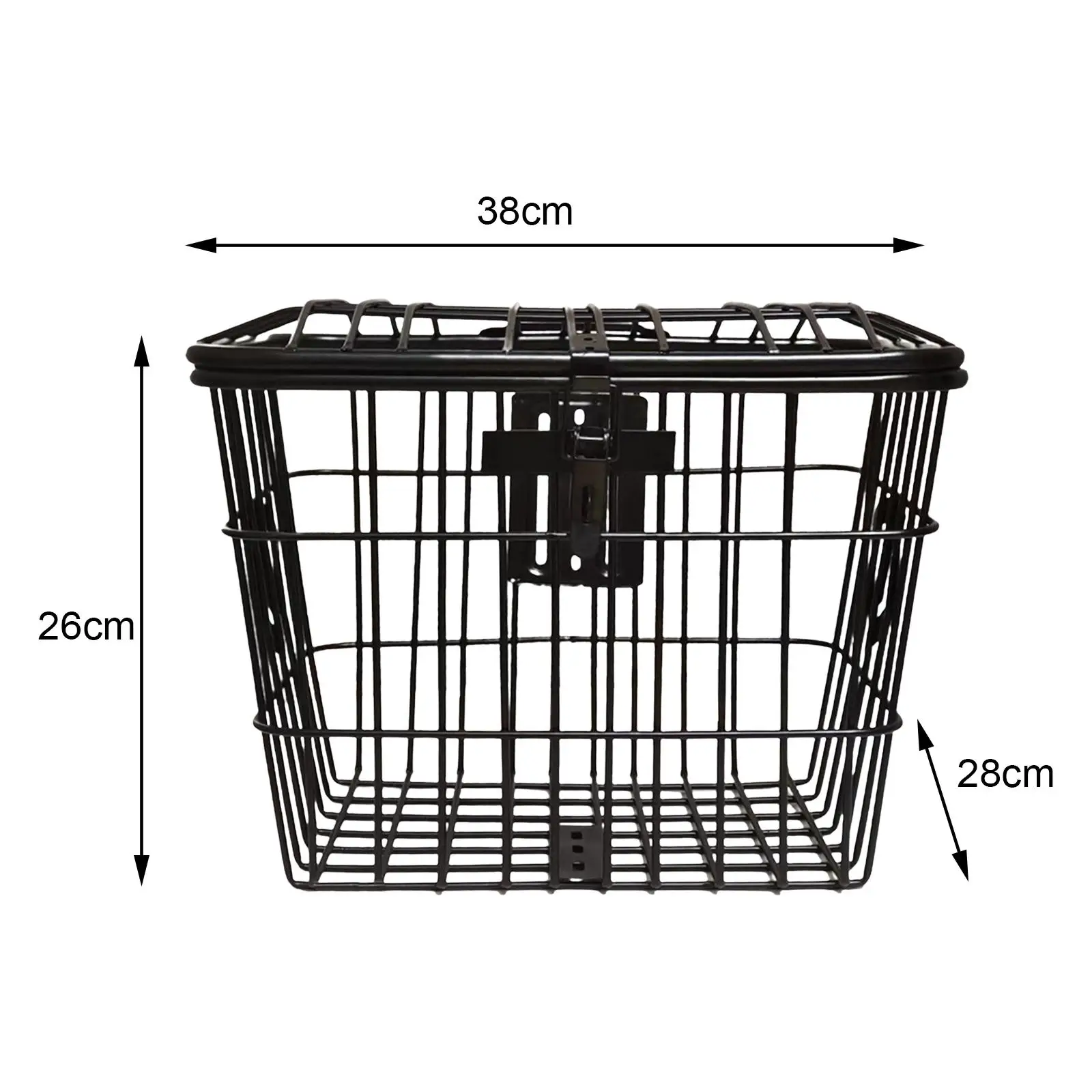 Front Rear Bike Basket Cargo Rack Storage Box Large Space with Mounting Screws Durable for Tricycles Mountain Bikes Scooters