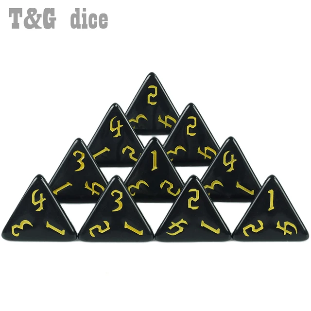 4-Sided Opaque Dice (d4) - Black
