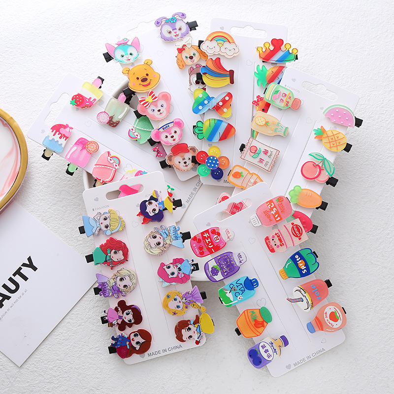 50/100 Stück/Set Bunte Kinder-Haarspangen Set Großpackung Multi-Style Ausgehöhlte Stern-Schnappspangen Rutschfeste Baby Mädchen Jungen Haaraccessoires – Detail 1