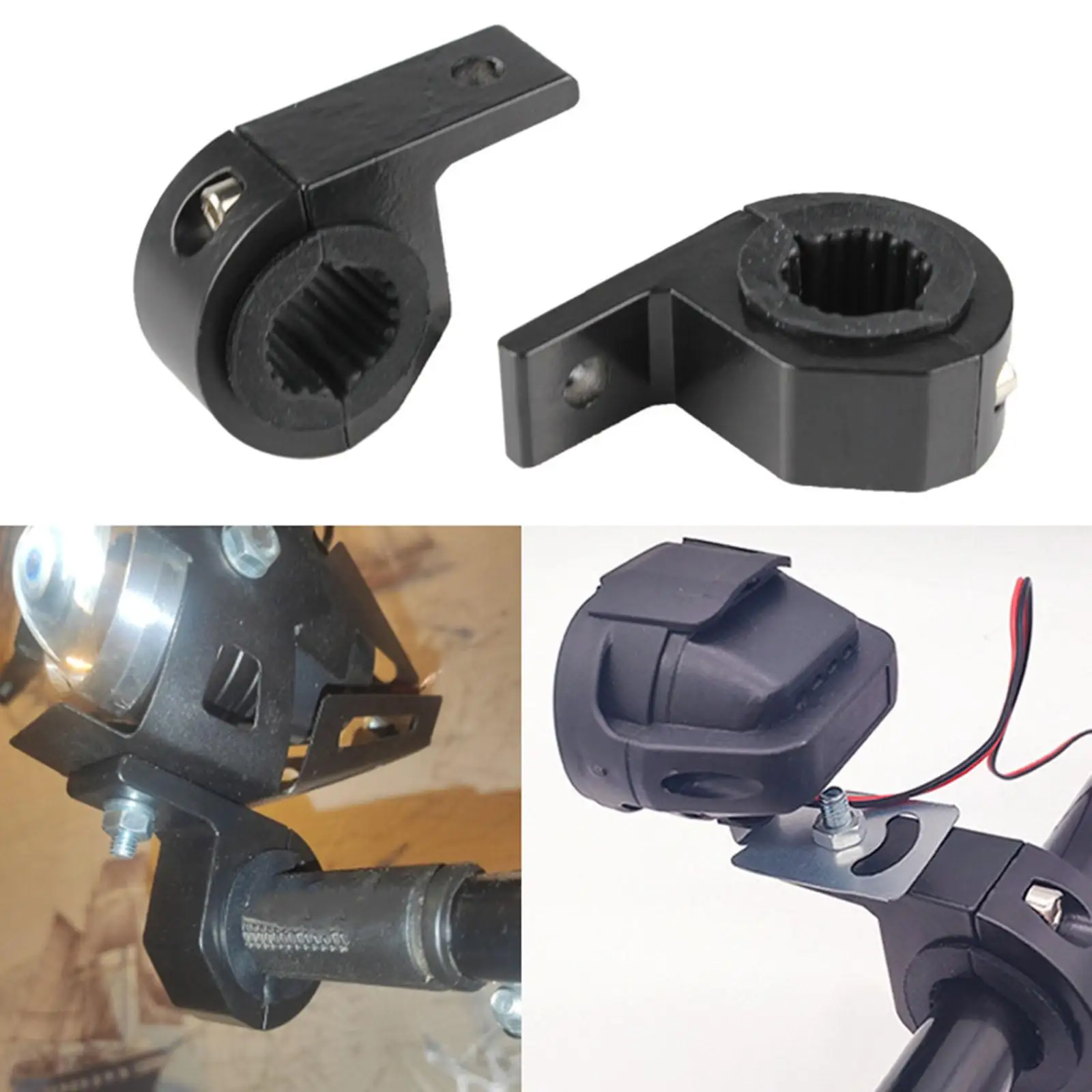 Motorcycle LED Headlight Clamps Brackets Tube Clamp Mount Kit for Motorcycle
