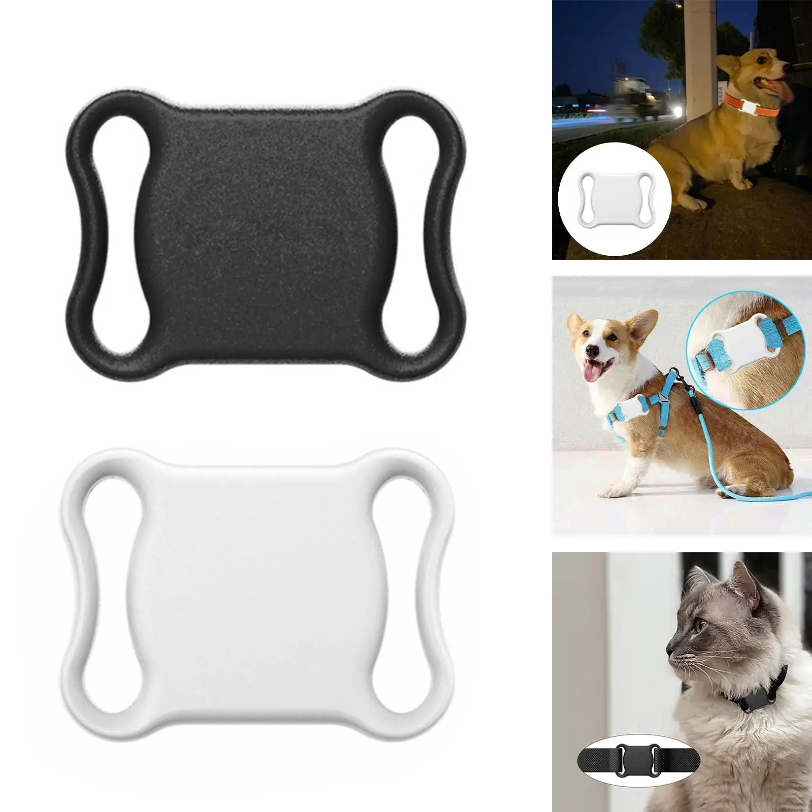 Pet GPS Tracker IP65 Waterproof W/Buzzer LED Light Bluetooth Locator Tracer for Cats Kids Pets