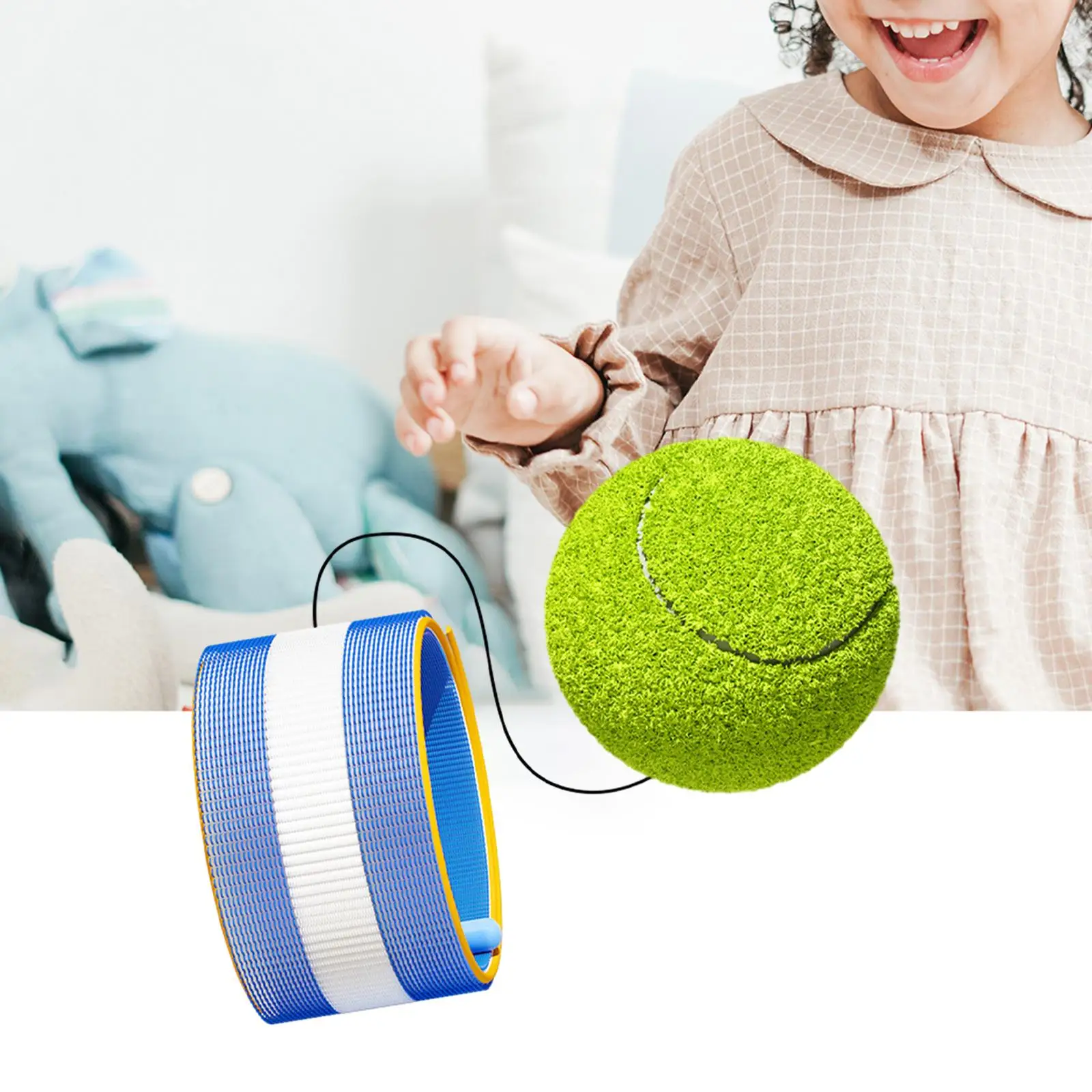 Rubber Rebound Ball Wrist Exercise Sports Reaction Ball Sports Bouncy Ball Outdoor Wristband Toys for Adults Kids Party Favor