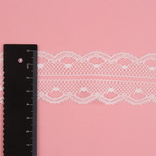 5Yards White Lace Trim Ribbon DIY Embroidered for Sewing