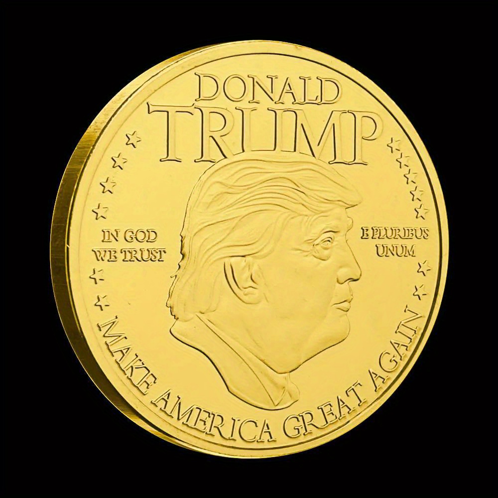 High-quality donald trump gold coin celebrating the 45th presidency.