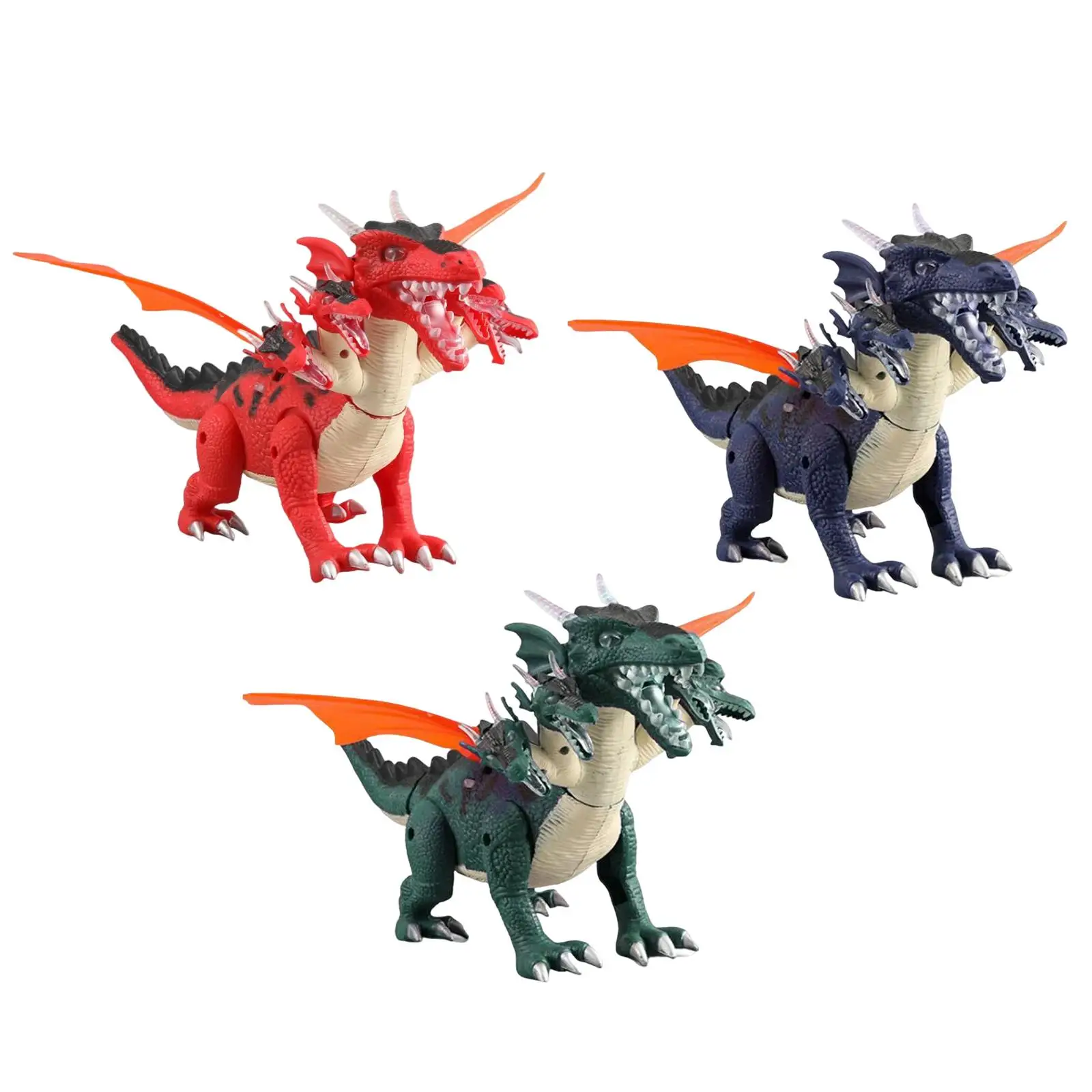 Movable Electronic Dinosaur Toys W/ Lights Roar Sound Walking Dinosaur Figure Flying Dragon Educational Toys Girls Boys Kids