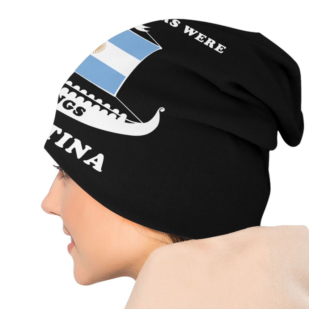 Benutzer definierte Flagge von Argentinien Schädel Mützen Mützen Männer Frauen Unisex Straße Winter warme Strick mütze Erwachsenen Motorhaube Hüte – Detail 23