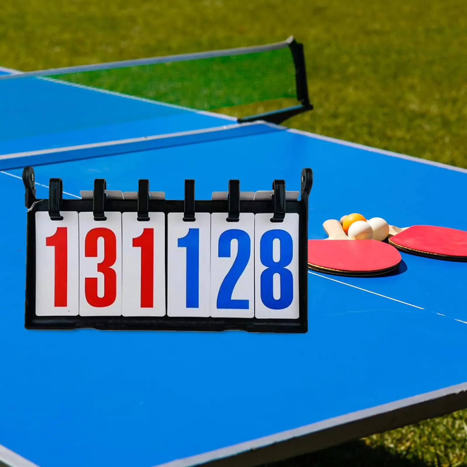 Table Scoreboard Portable 6 Digit Soccer Referee Competition Score Keeper for Table Tennis Indoor Badminton Basketball Outdoor