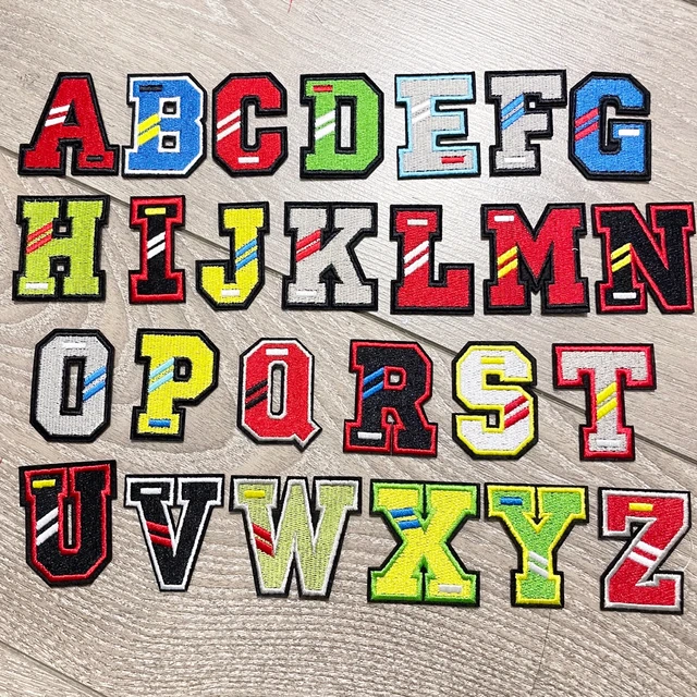 Fashion Colourful Chenille Letter Patches For Jackets English Alphabet  Towel Embroidery Applique Sewing Embroidery On Clothes - AliExpress