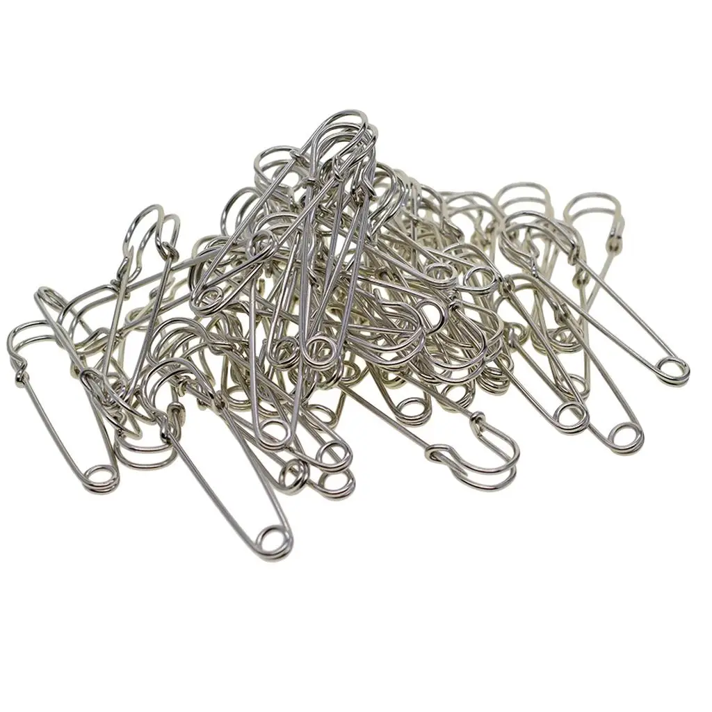 Heavy Duty Safety Pins - Stainless Steel Safety Pins for Blankets/Skirts / Kilts/Crafts Metal Large 50 pcs in Bulk