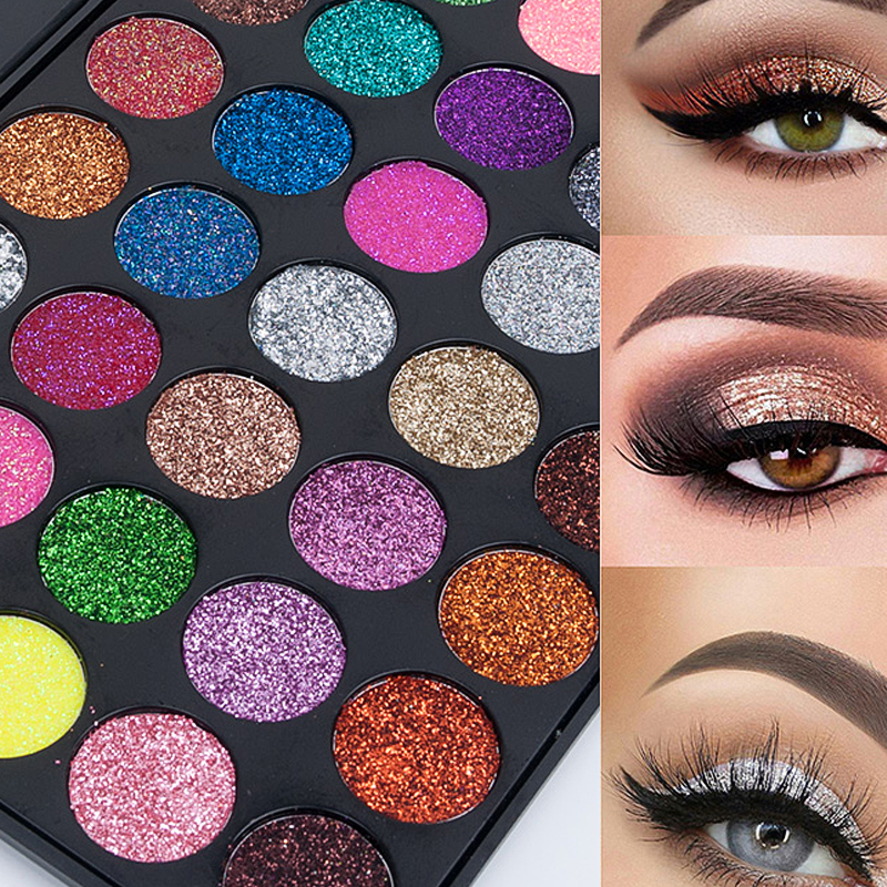 Best of 35 Color Glitter Metallic Eyeshadow Palette Shimmer Diamond Sequins Body Face Art Makeup Waterproof Maquillajes Para Mujer Reviews & Tips