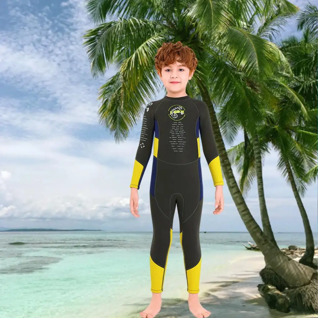 Protection Kids Wetsuit Full Body Diving Suit Children Piece Swimsuit