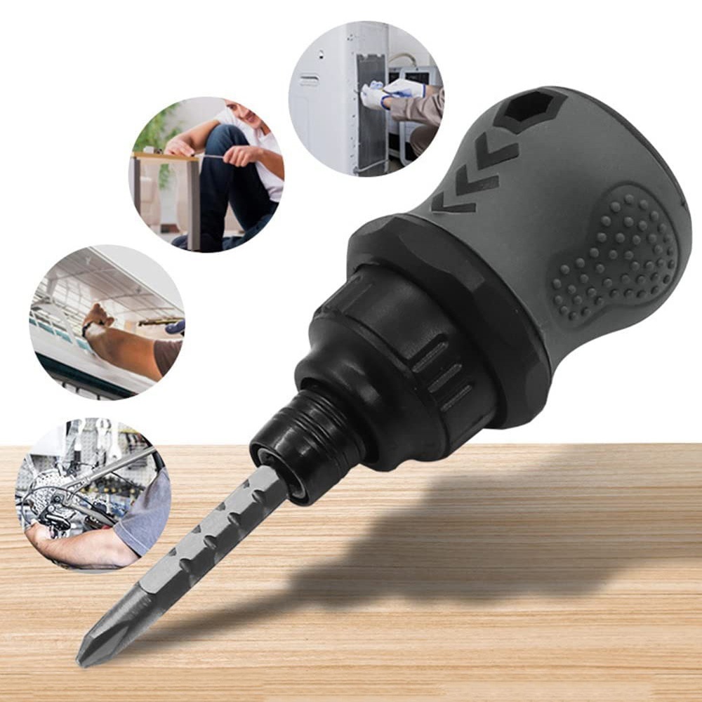 26 In 1 Ratchet Screwdriver Set Magnetic Dual-purpose Batch Head Telescopic Labor-Saving Screwdriver Hand Tool