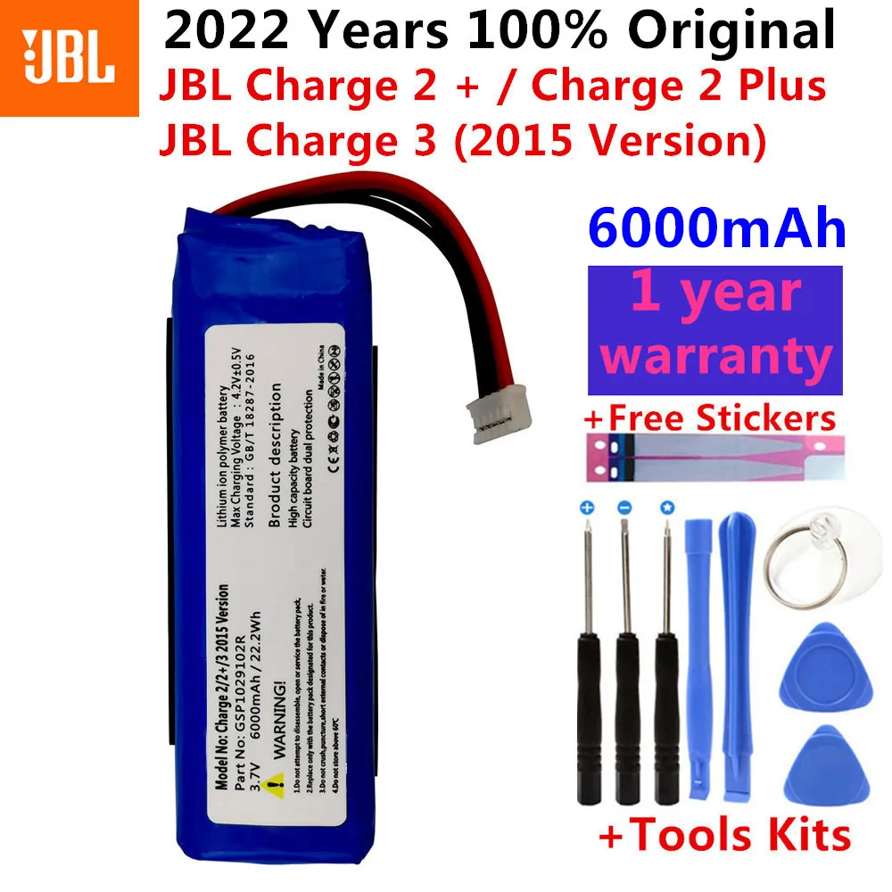 2022 100% Original Replacement Battery for JBL Charge xtreme Clip Pulse Flip 1 2 3 4 5 Boombox Plus 2016 Version Speaker Bateria100% Original Replacement Battery battery iphone