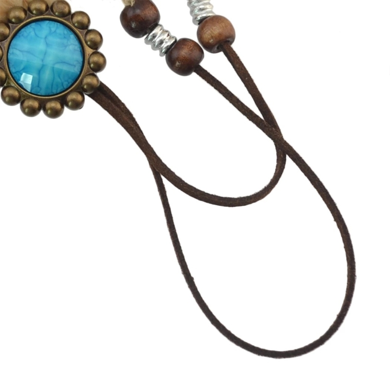 Boho Federn Stirnbänder Boho Kopfstück Native American Kopfschmuck Indische Kopfschmuck Federn Kopfschmuck Hippie Schmuck DXAA – Detail 6