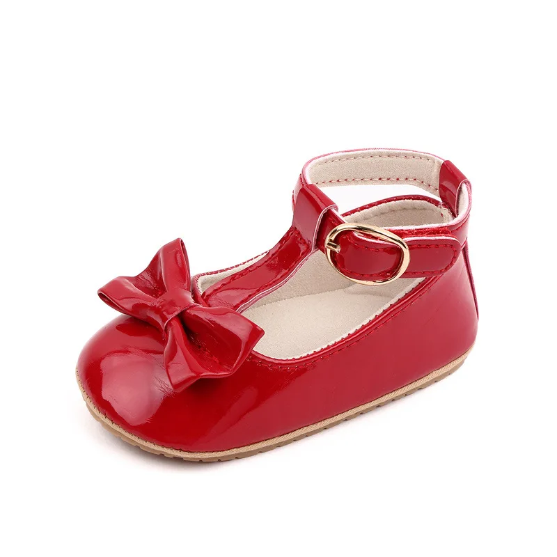 New Girls Shoes Spring Autumn Princess PU Leather Shoes Cute Bowknot Toddler Shoes
