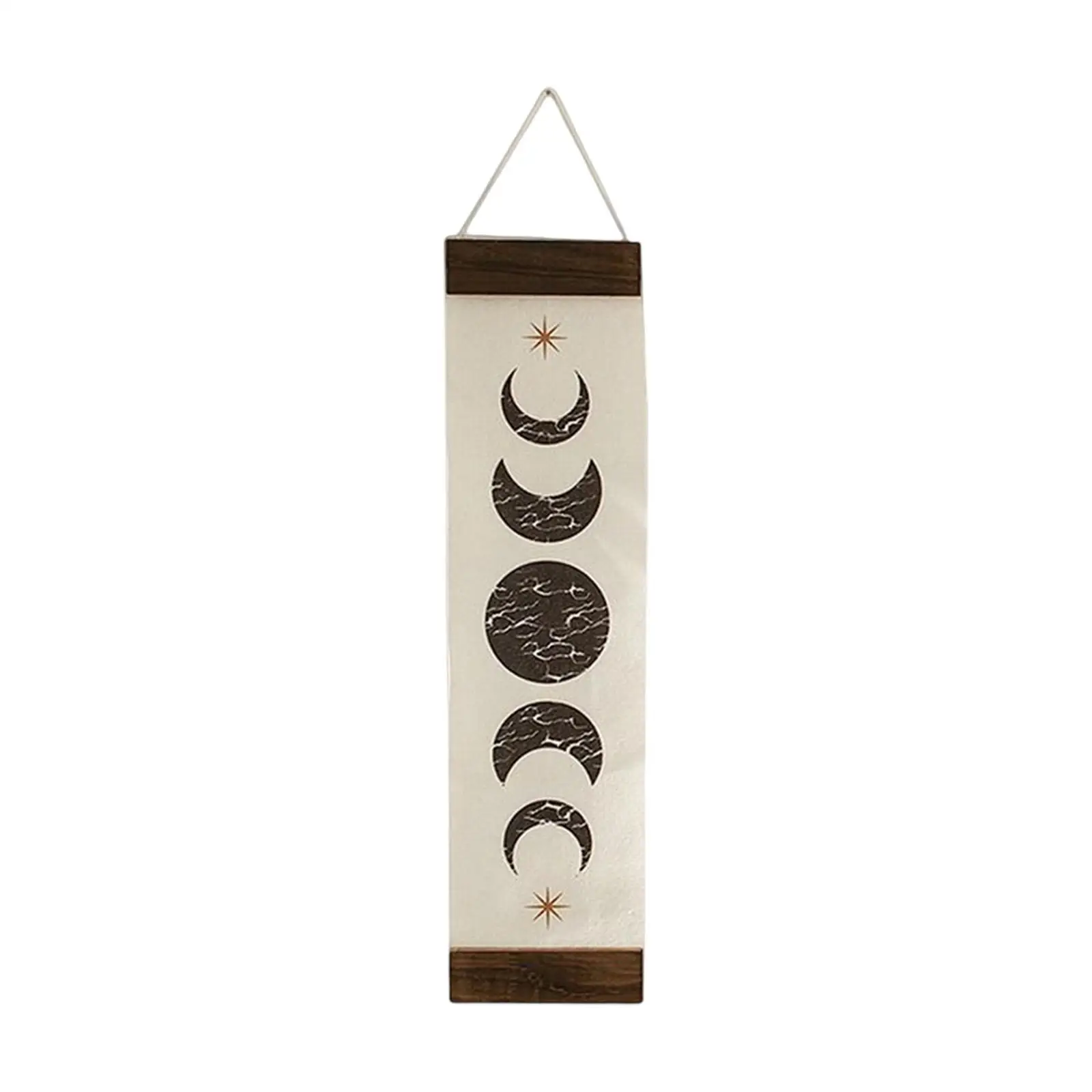 Lunar Moon Phase Wall Tapestry Decoration Lightweight Durable Size 14cmx66cm