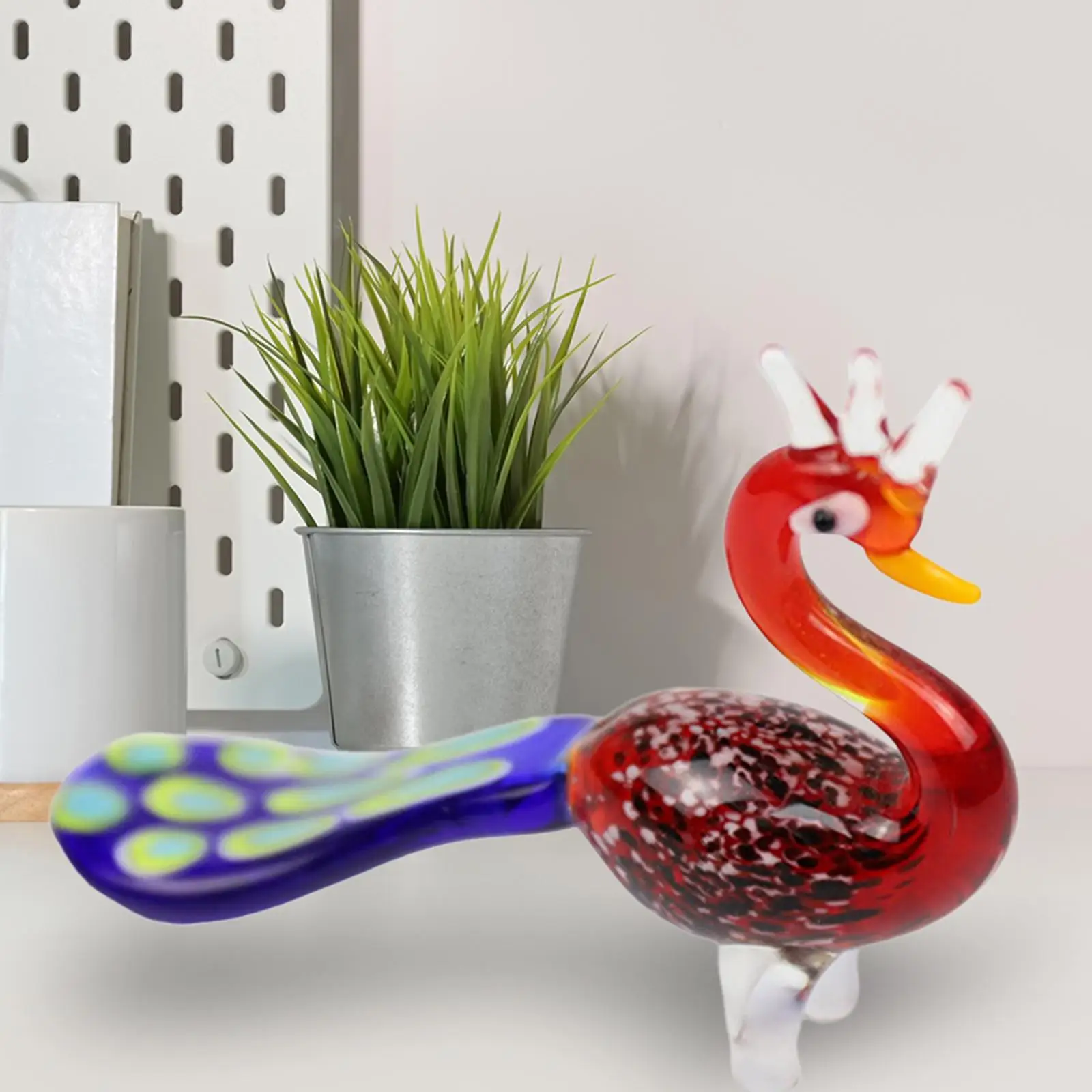 Glass Blown Peacocks Housewarming Gift Sun Resistant Delicate Details Cute