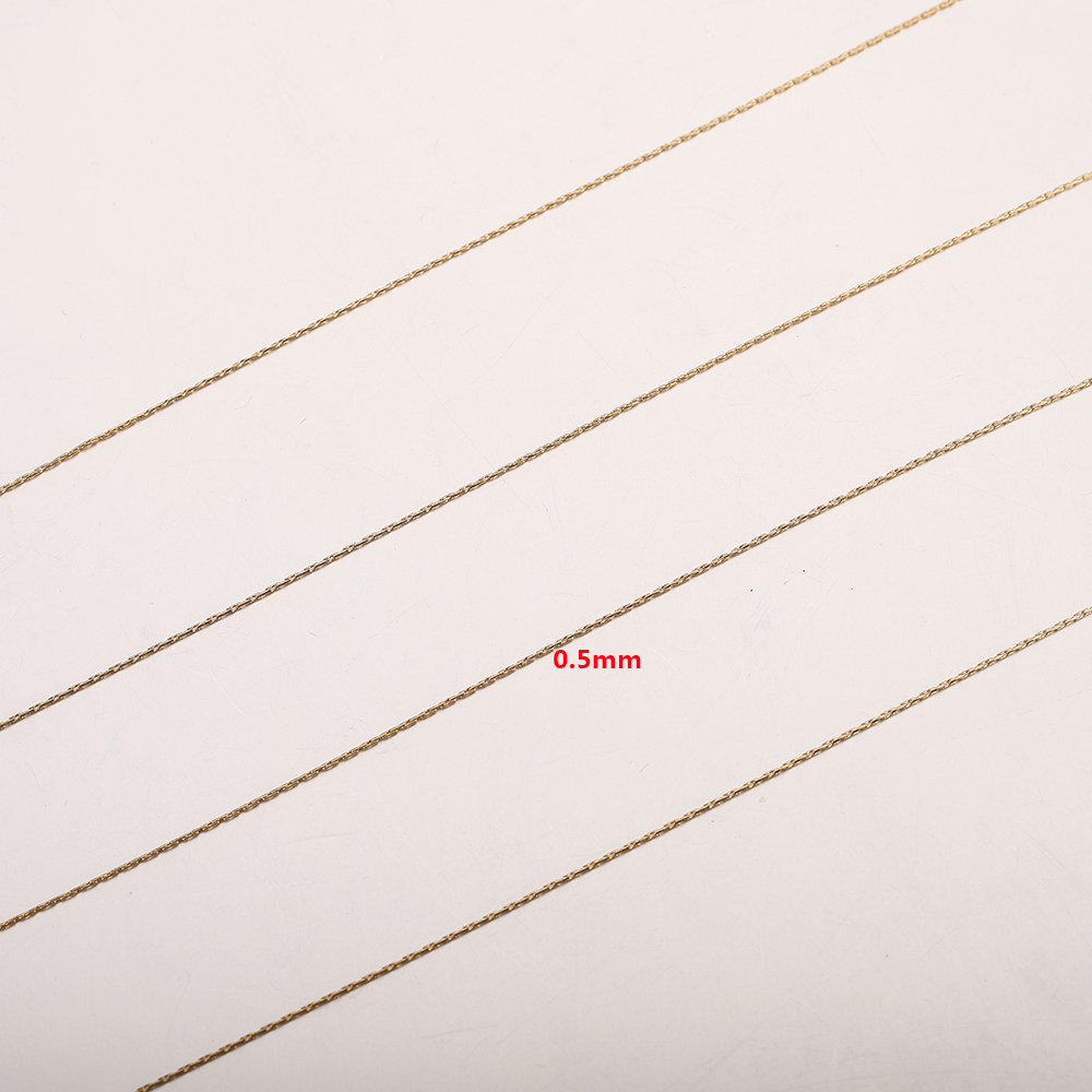 2 m Edelstahl kleine Kabel vergoldete Ohrringkette 0,5 mm Seilketten für DIY Schmuckherstellung Zubehör Halskette Großhandel – Detail 4