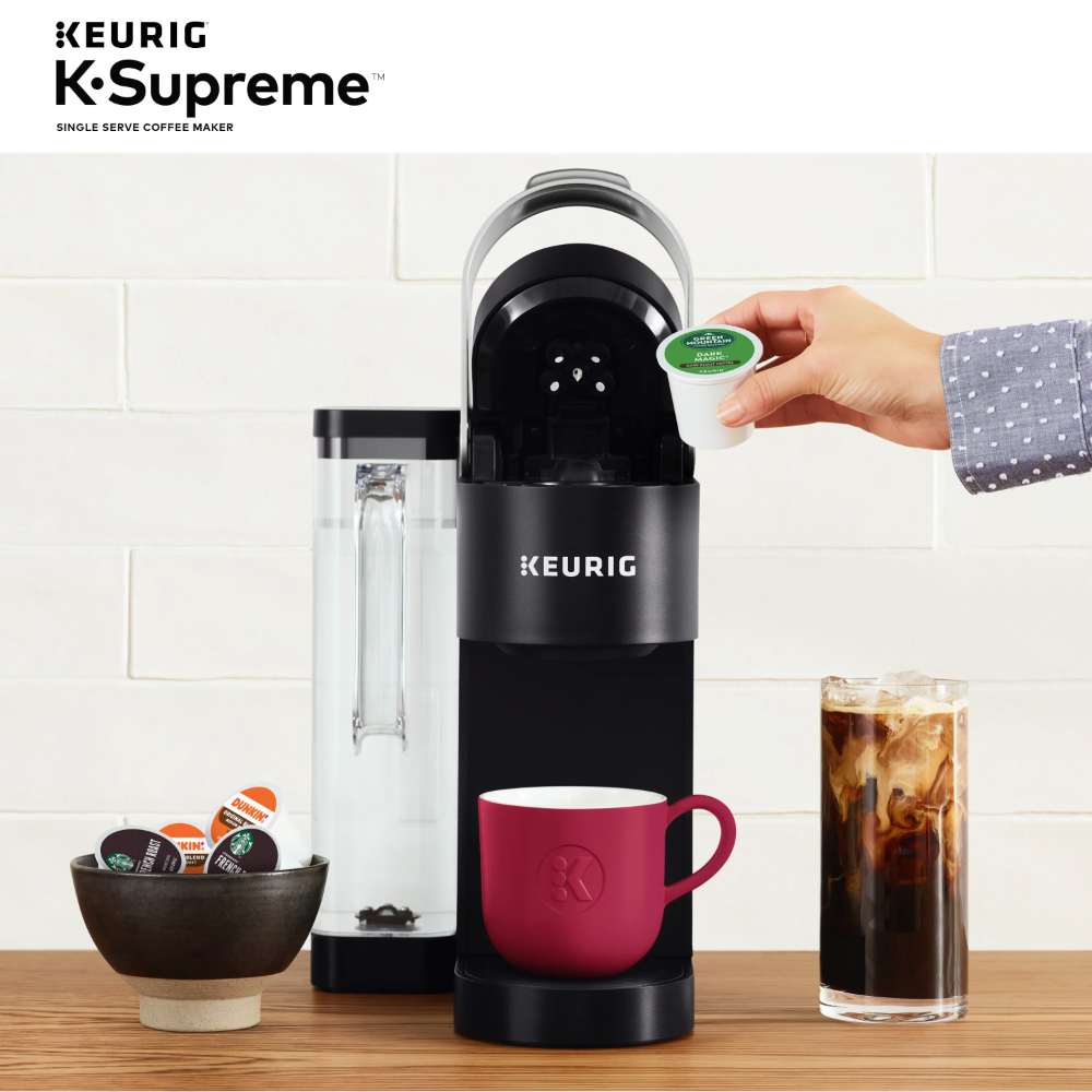 Новинка 2023 г., Keurig K-Supreme, одноразовая версия K-Cup Капсульная  кофеварка, Черная | AliExpress