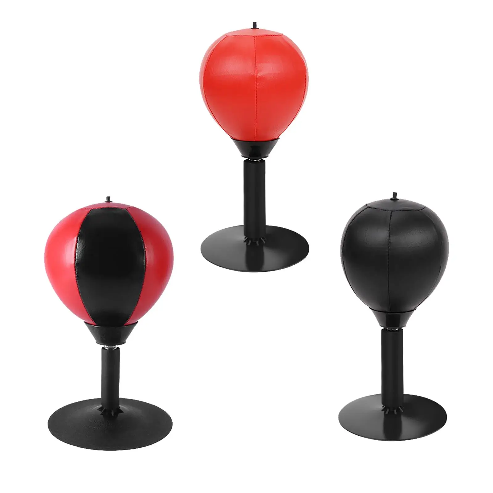 PU Desktop Boxing Ball Suction Cup Stand Punching Bag for Muay Tai Practice Workout Fitness Equipment for Kids Adults