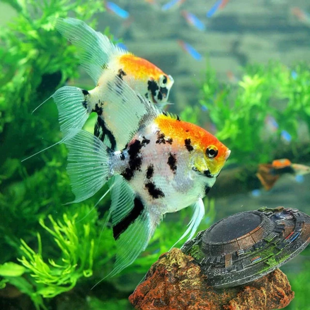 Aquarium UFO Decorations Fish Ornaments Small Resin Sunken