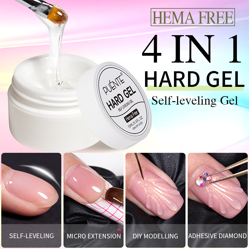 Best of 15ML Self-leveling Gel Nail Polish Hema Free Clear Hard Gel Nail Extension 3D Modelling Rhinestone Glue Soak Off UV Nail Varnish Reviews & Tips