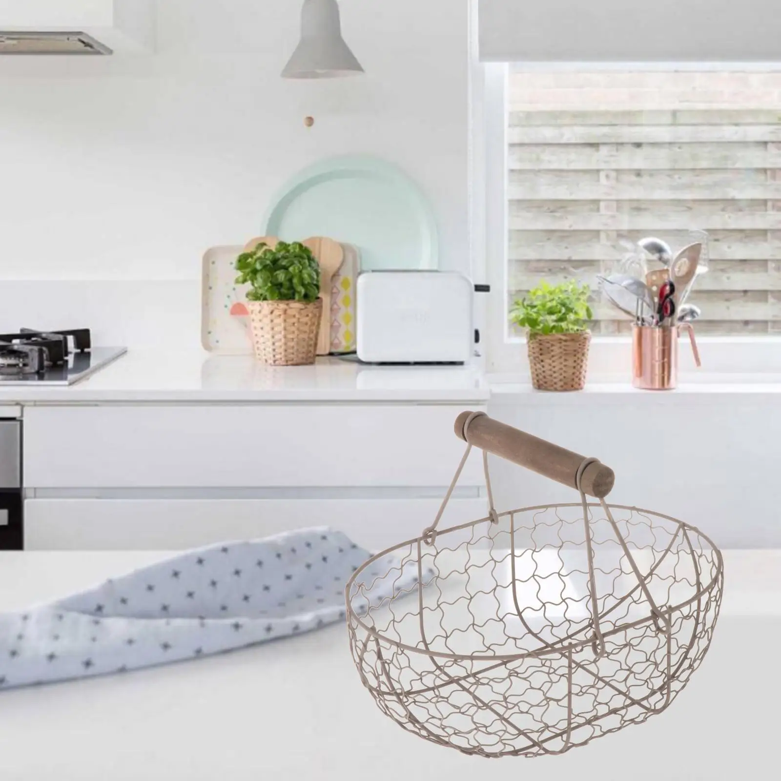 Fruit Bowl Basket Desktop Serving Tray Bread Vegetable Holder for living Room