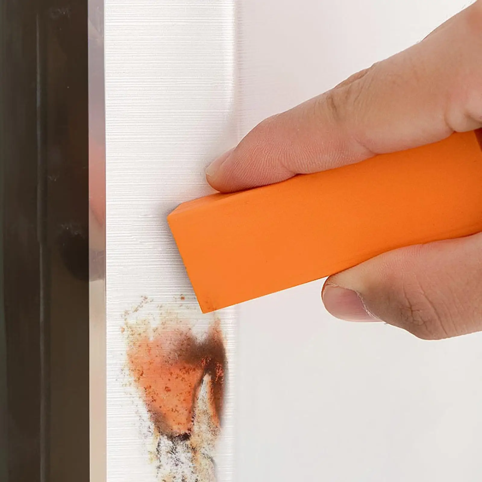 Rust Eraser Decontamination Artifact Eraser Orange Easy Limescale Eraser Stainless Surface Kitchen Bathroom Glass