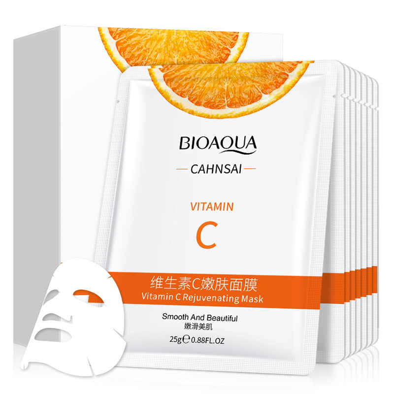 Best of 10pcs BIOAQUA Vitamin C Facial Mask Skincare Moisturizing Anti Acne Marks Brightening Repairing Face Masks For Face Skin Care Reviews & Tips