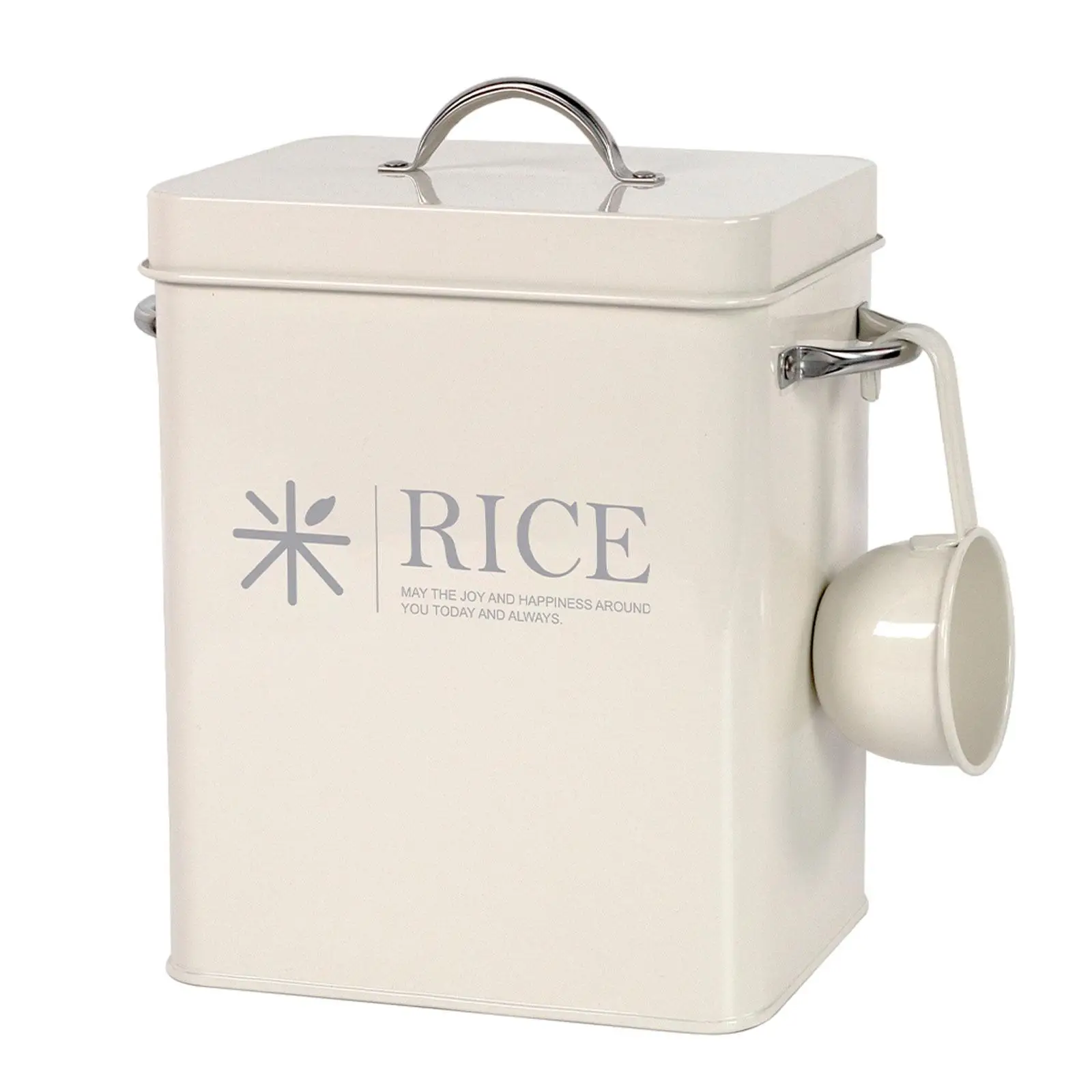 Metal Rice Storage Container Pots Sealed Food Storage Bin Laundry Pod Container for Counter Cooking Pantry Restaurant