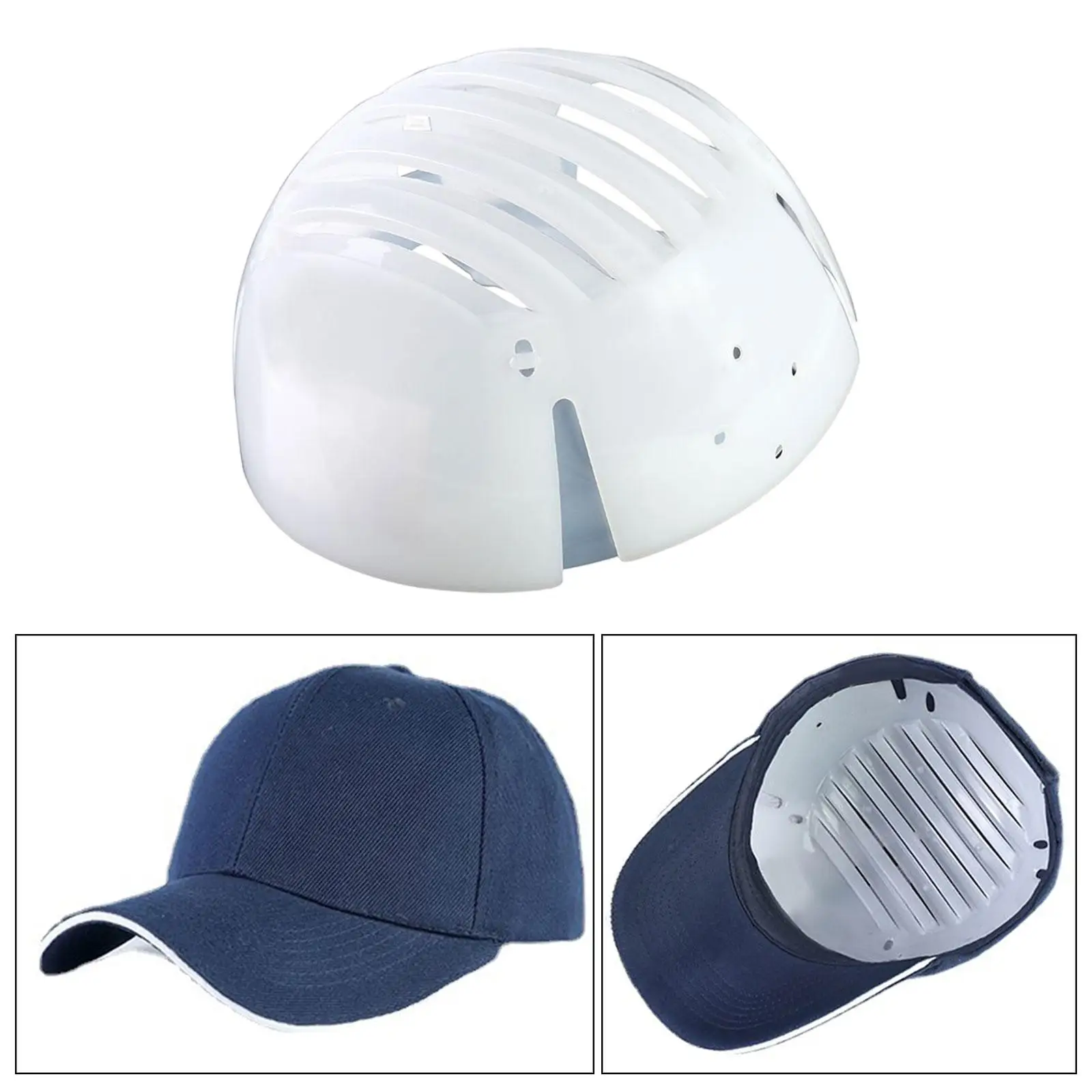 Outside Safety Helmet Protective Hat Lining White Simple to Use Comfort Durable Head Protection Bump Cap Insert for Hat Outdoor