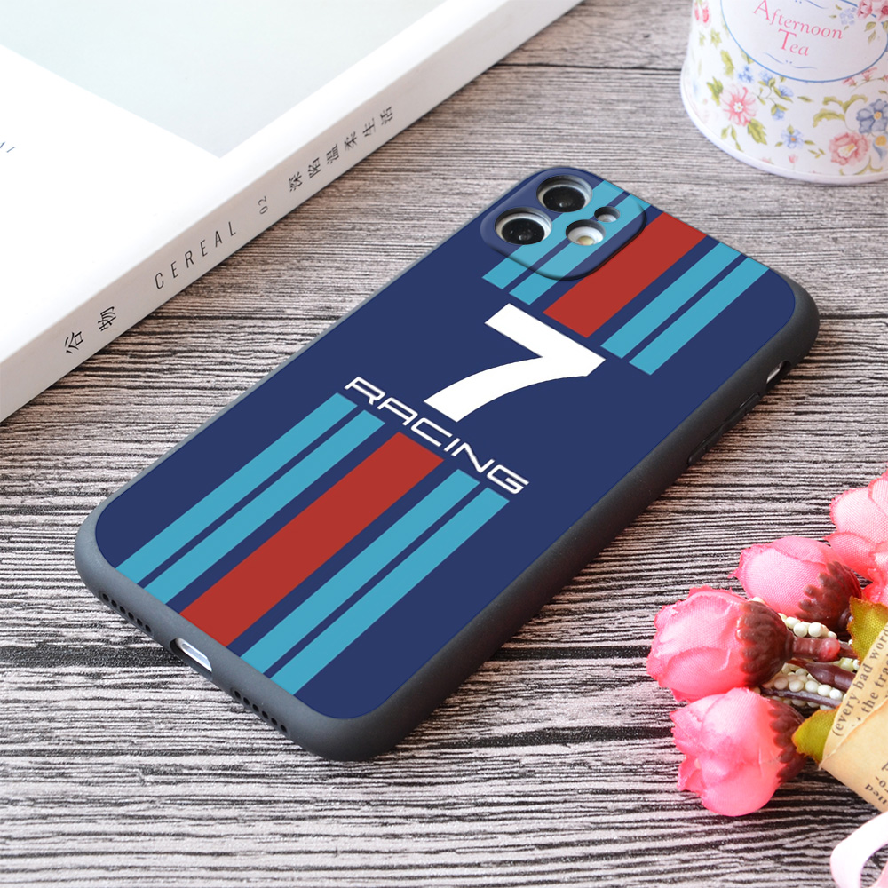 motorola one 5g ace phone case Martini Pattern Print Soft Silicone Matt iPhone Case For Apple 11 Pro Max Series Carbon Fiber Racing Stripes No7 No23 70 F1 moto g stylus 5g case