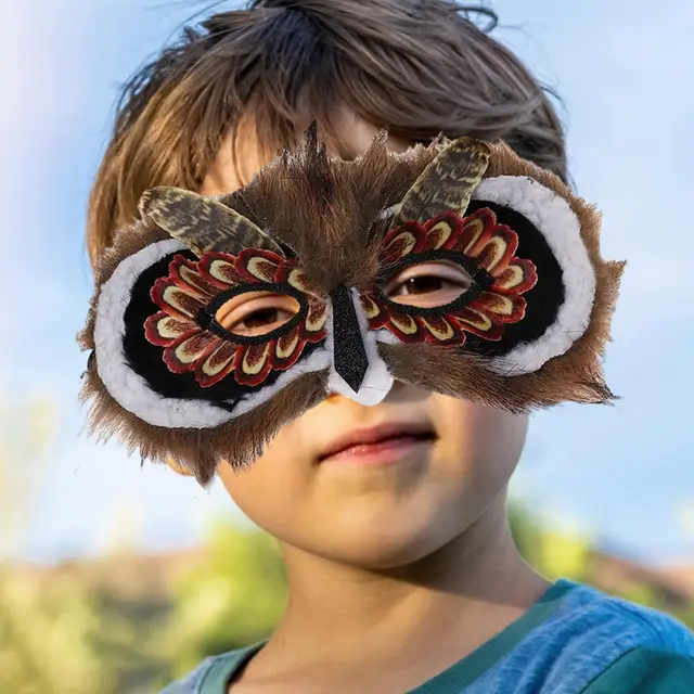 Masques de hibou pour enfants avec bandeau élastique, accessoires