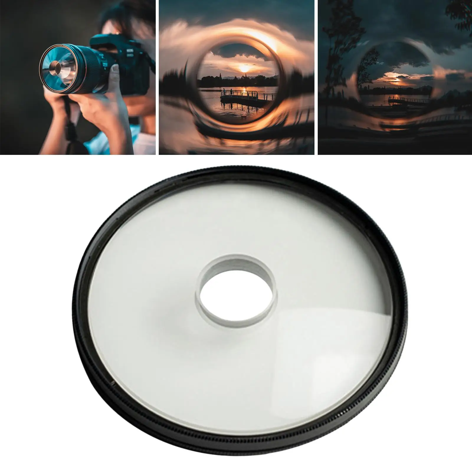 Professional Creative Photography Lens FX Filter Swirl Portrait Photography 77mm Caliber Polarizer for Photography Accessories